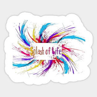 Splash of Life Colors  Rainbow colors Palete Sticker